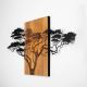 Zidna dekoracija 70x144 cm stablo drvo/metal
