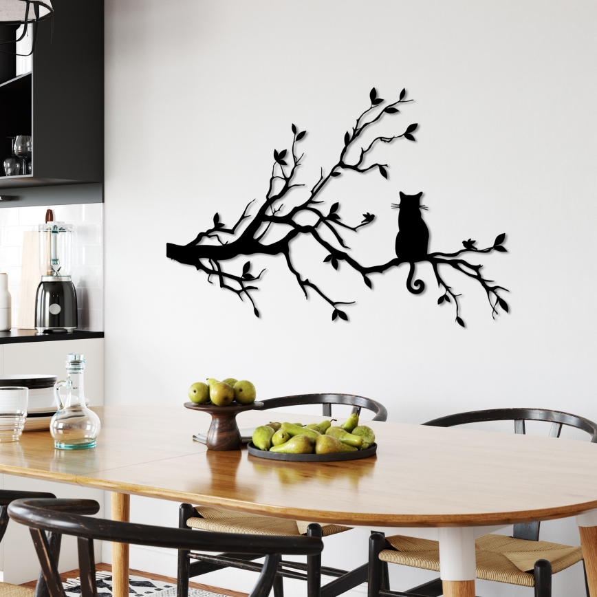 Zidna dekoracija 80x50 cm grana metal