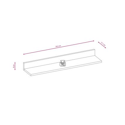 Zidna jedinica BRICK smeđa/crna