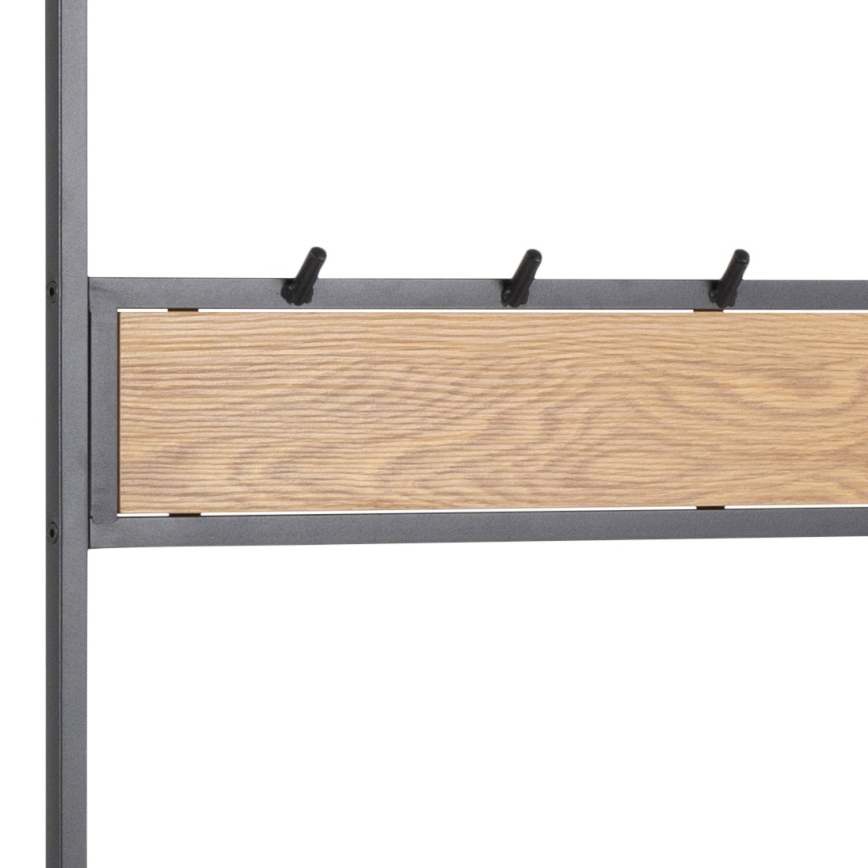 Zidna jedinica za predsoblje SARON hrast/crna