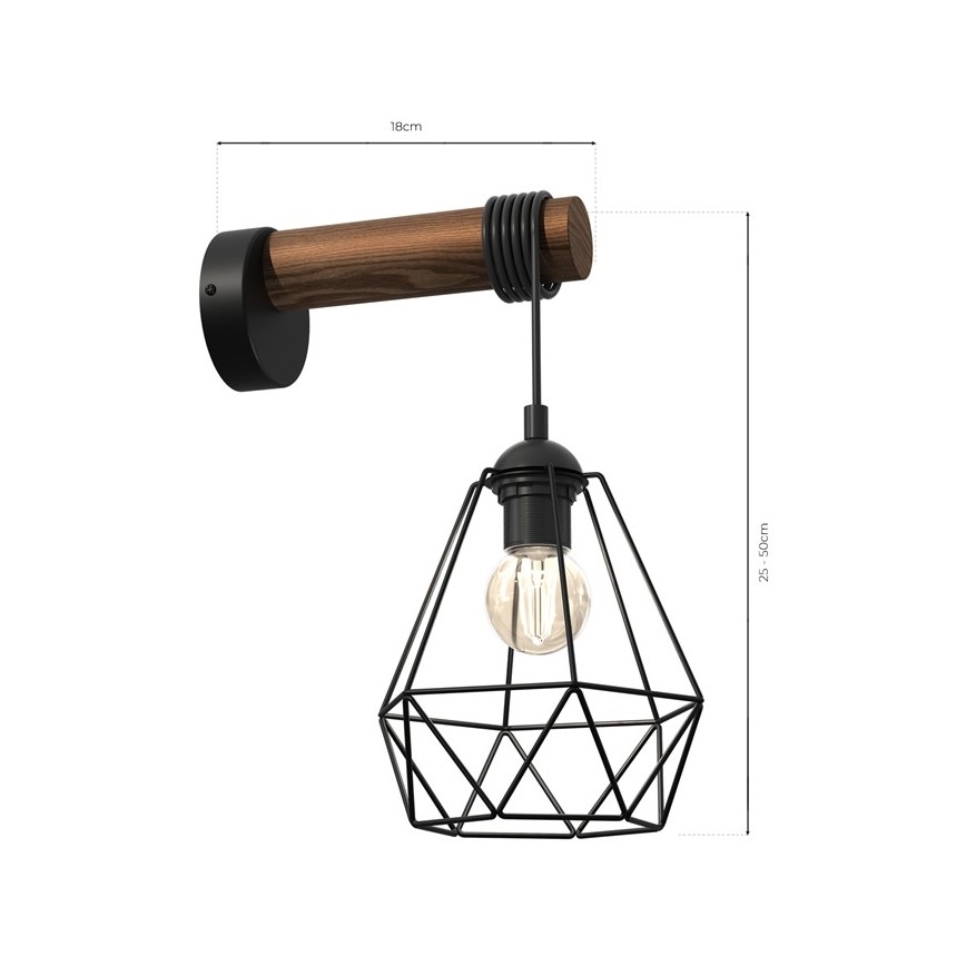 Zidna lampa ACERO 1xE27/60W/230V