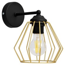 Zidna lampa AGAT 1xE27/60W/230V zlatna/crna