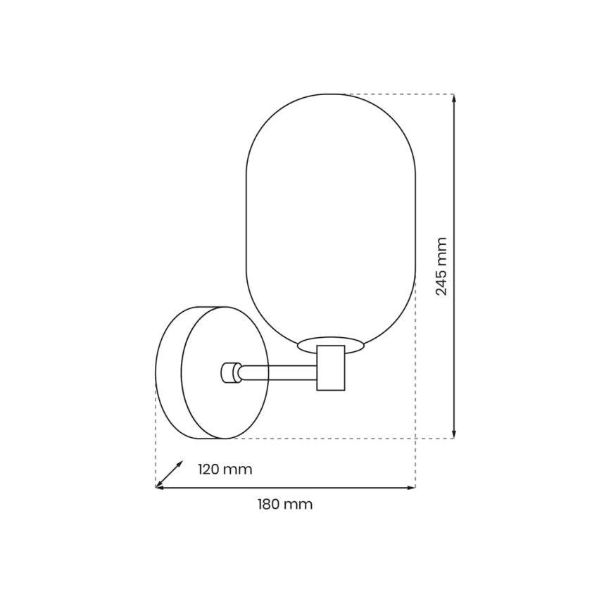 Zidna lampa ALIAS 1xG9/8W/230V crna/siva