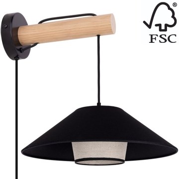 Zidna lampa AMIGO 1xE27/25W/230V hrast – FSC certificirano