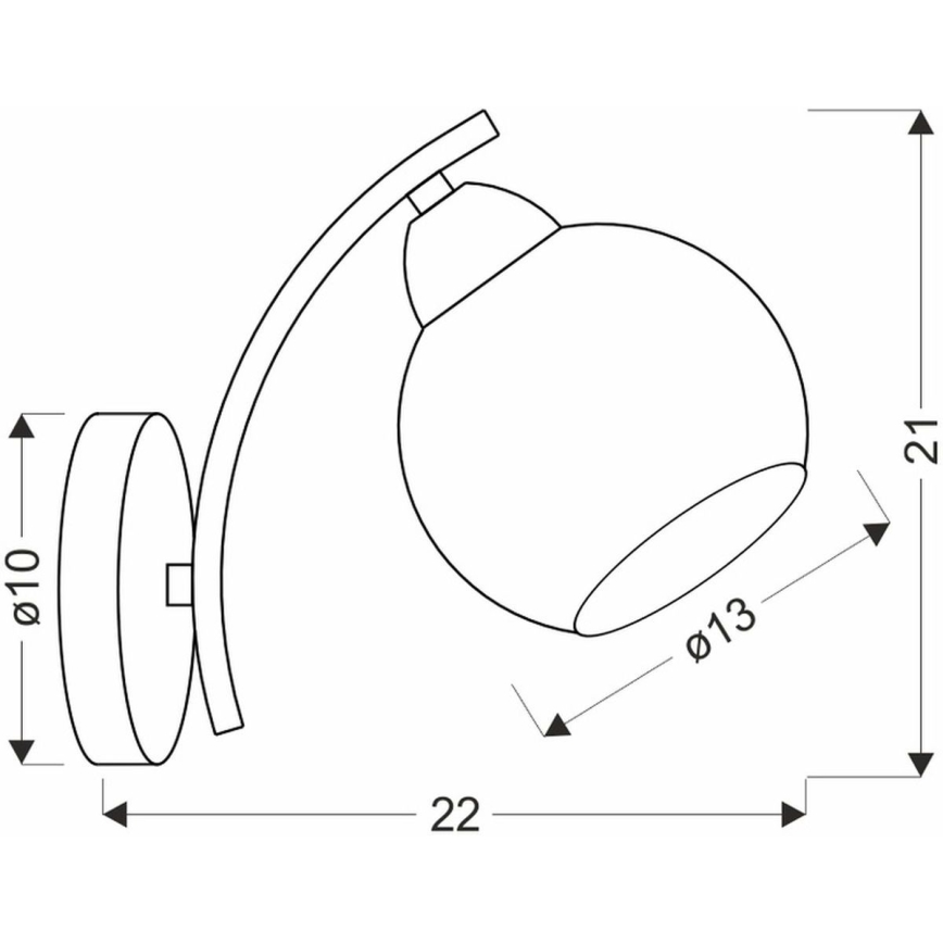 Zidna lampa AMOS 1xE27/40W/230V zlatna