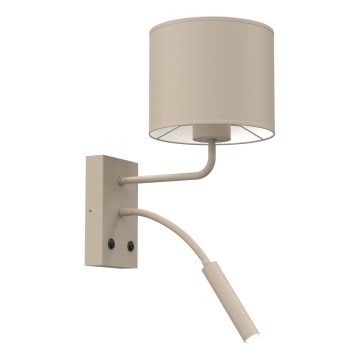 Zidna lampa ARDEN 1xE27/15W/230V + 1xG9/8W bež