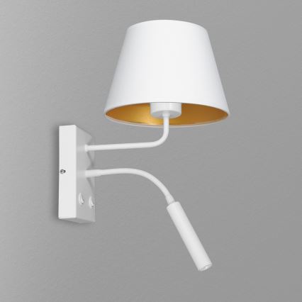 Zidna lampa ARDEN 1xE27/60W+1xG9/8W/230V bijela/zlatna