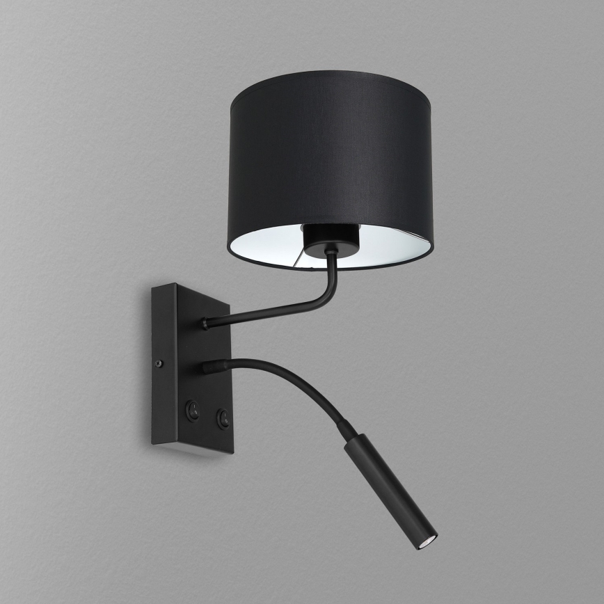 Zidna lampa ARDEN 1xE27/60W+1xG9/8W/230V crna/bijela