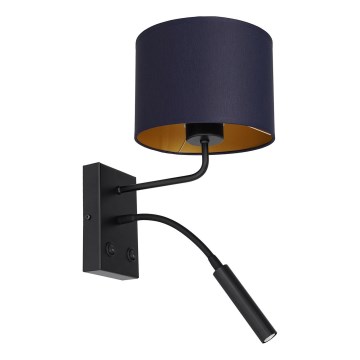 Zidna lampa ARDEN 1xE27/60W+1xG9/8W/230V plava