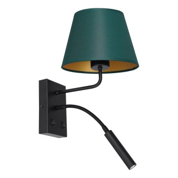 Zidna lampa ARDEN 1xE27/60W+1xG9/8W/230V zelena/zlatna