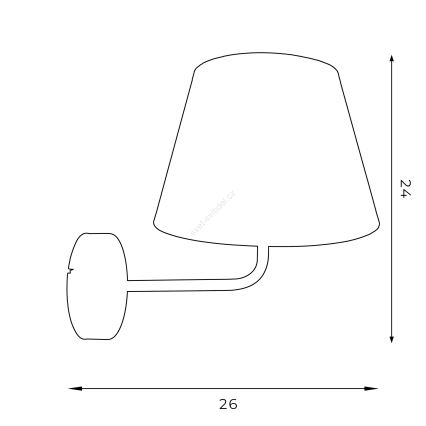 Zidna lampa ARDEN 1xE27/60W/230V bijela