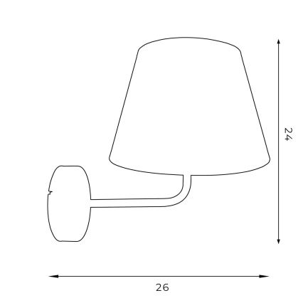 Zidna lampa ARDEN 1xE27/60W/230V bijela/zlatna