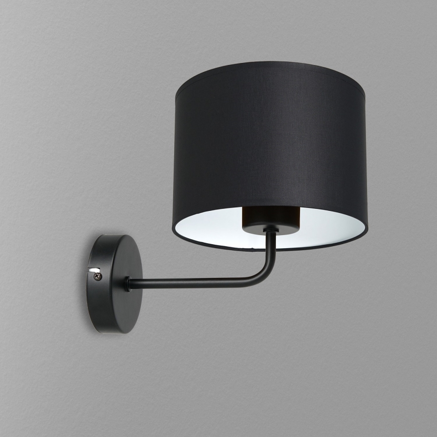 Zidna lampa ARDEN 1xE27/60W/230V crna/bijela