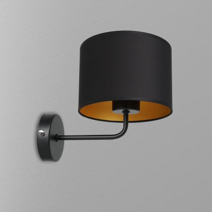 Zidna lampa ARDEN 1xE27/60W/230V crna/zlatna