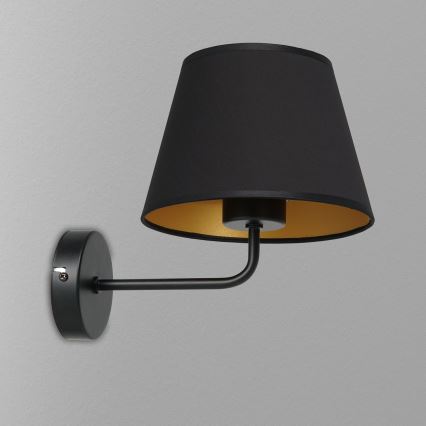 Zidna lampa ARDEN 1xE27/60W/230V crna/zlatna