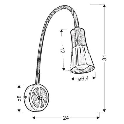 Zidna lampa ARENA 1xE14/40W/230V bijela