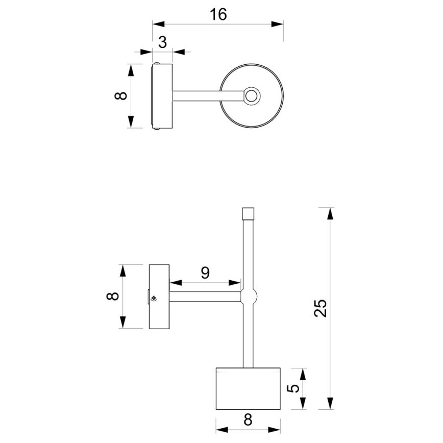 Zidna lampa ARENA 1xGX53/11W/230V bijela/sjajni krom