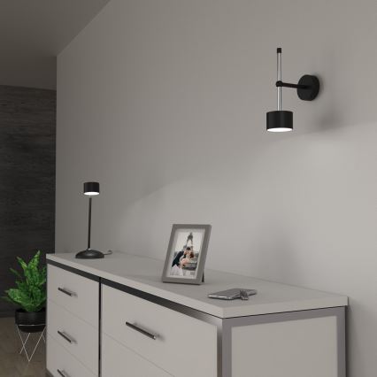 Zidna lampa ARENA 1xGX53/11W/230V crna/sjajni krom