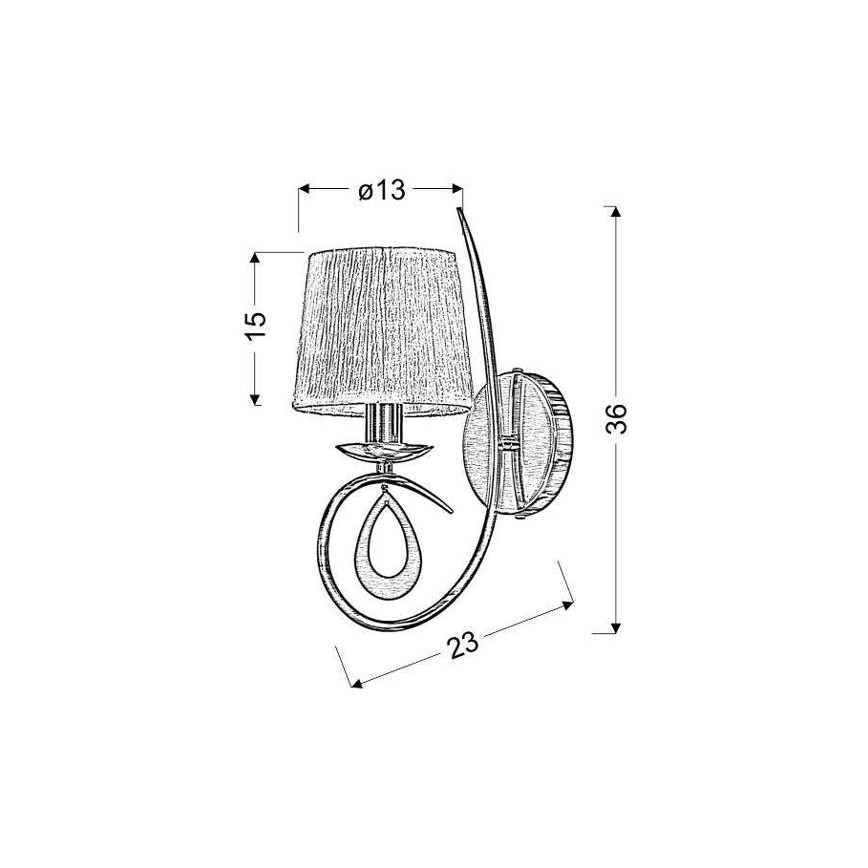 Zidna lampa ARNIKA 1xE14/40W/230V sjajni krom/bijela