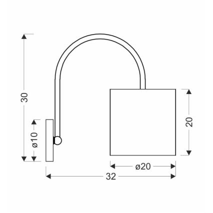 Zidna lampa ATLANTA 1xE27/40W/230V bijela