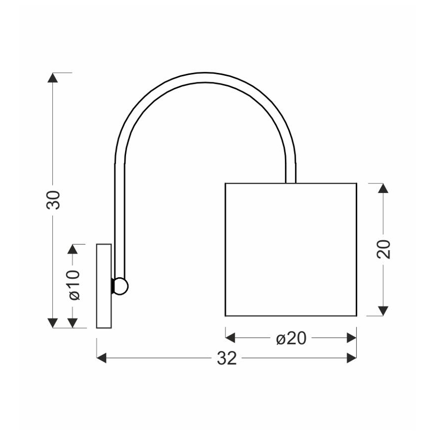 Zidna lampa ATLANTA 1xE27/40W/230V bijela