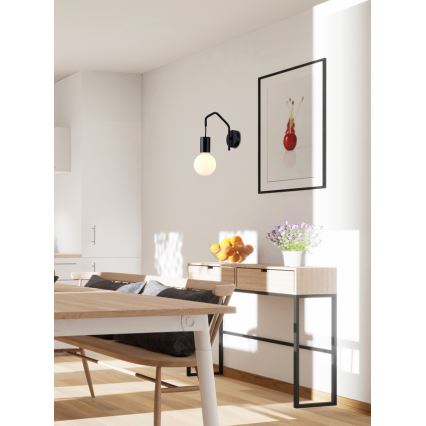 Zidna lampa BASSO 1xE27/40W/230V crna