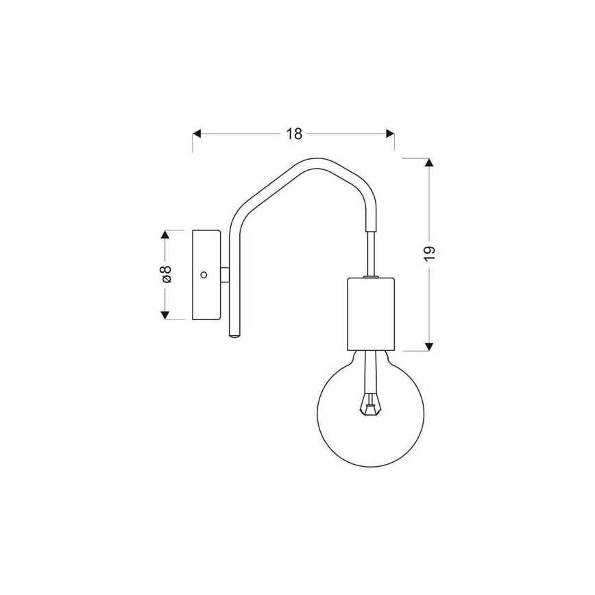 Zidna lampa BASSO 1xE27/40W/230V crna