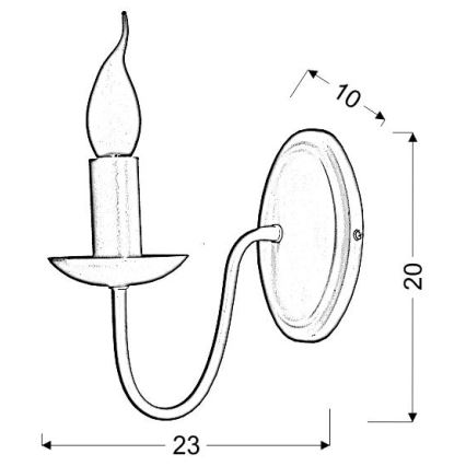 Zidna lampa BELLAGIO 1xE14/40W/230V