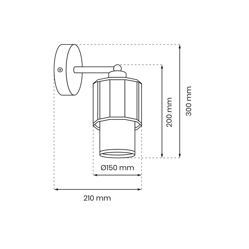 Zidna lampa BLANCO 1xE27/60W/230V bijela