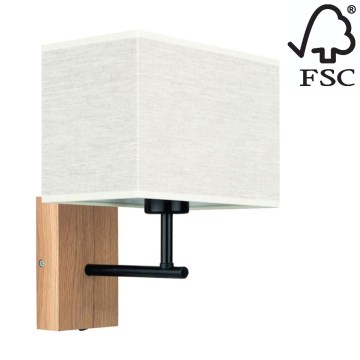 Zidna lampa BOHO 1xE27/25W/230V hrast – FSC certificirano