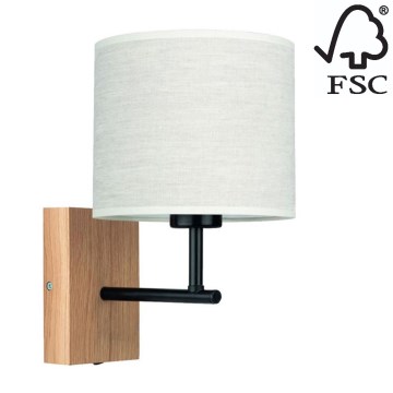 Zidna lampa BOHO 1xE27/25W/230V hrast – FSC certificirano