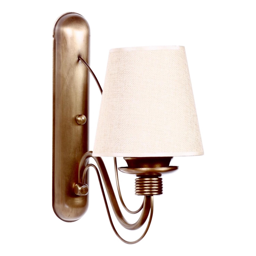 Zidna lampa CLASSIC 1xE27/40W/230V brončana/bež