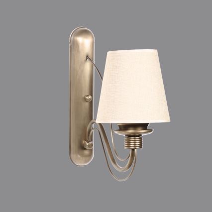 Zidna lampa CLASSIC 1xE27/40W/230V brončana/bež