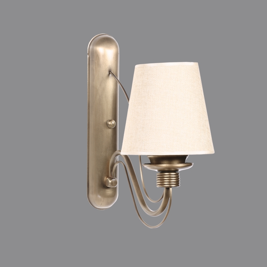 Zidna lampa CLASSIC 1xE27/40W/230V brončana/bež