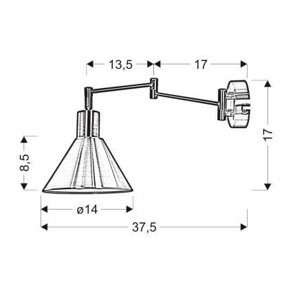 Zidna lampa COPENHAGEN 1xE14/40W/230V