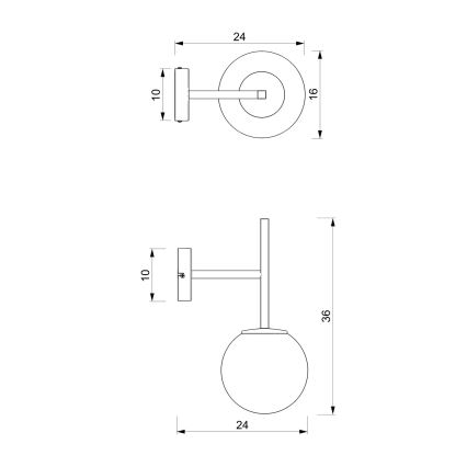 Zidna lampa DAGA 1xE14/60W/230V