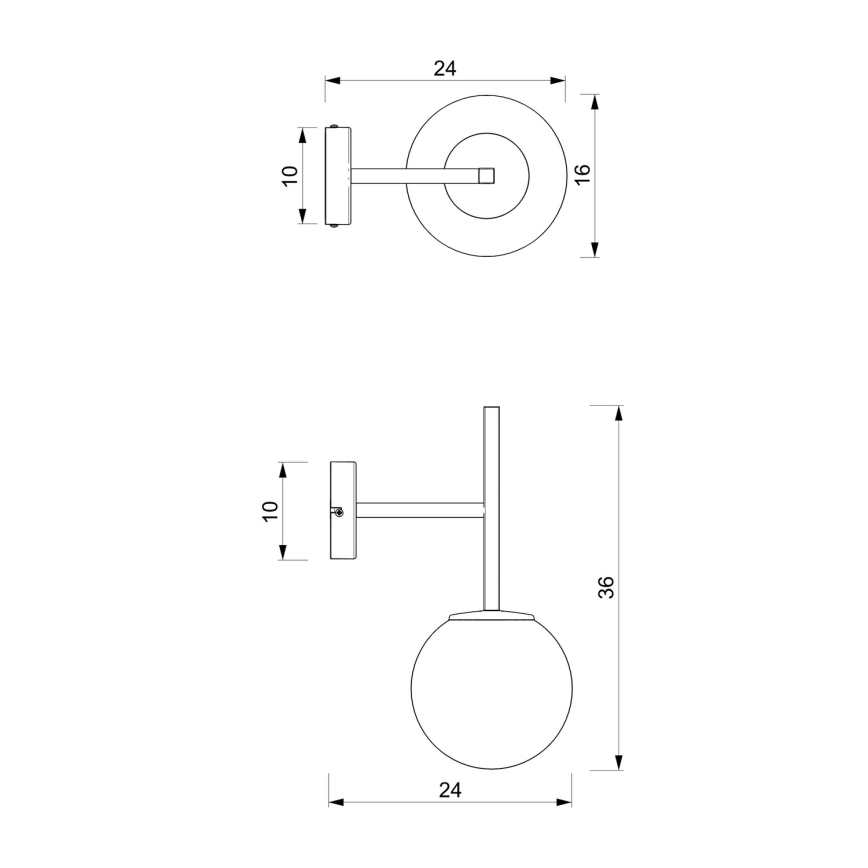 Zidna lampa DAGA 1xE14/60W/230V