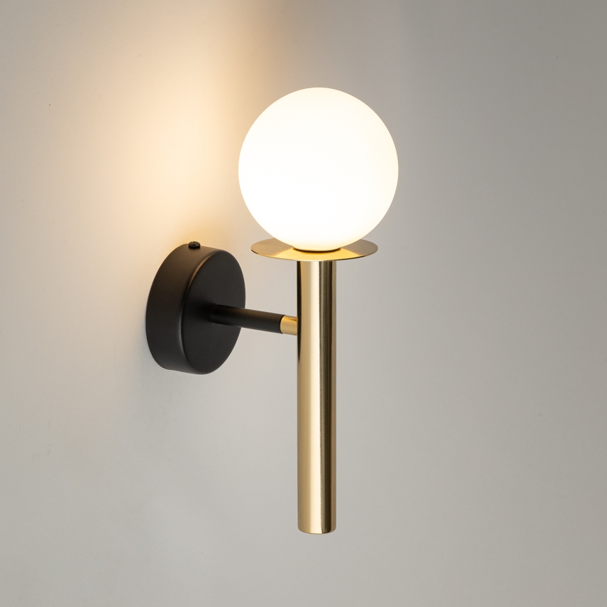 Zidna lampa DAISY 1xG9/12W/230V zlatna/crna/bijela