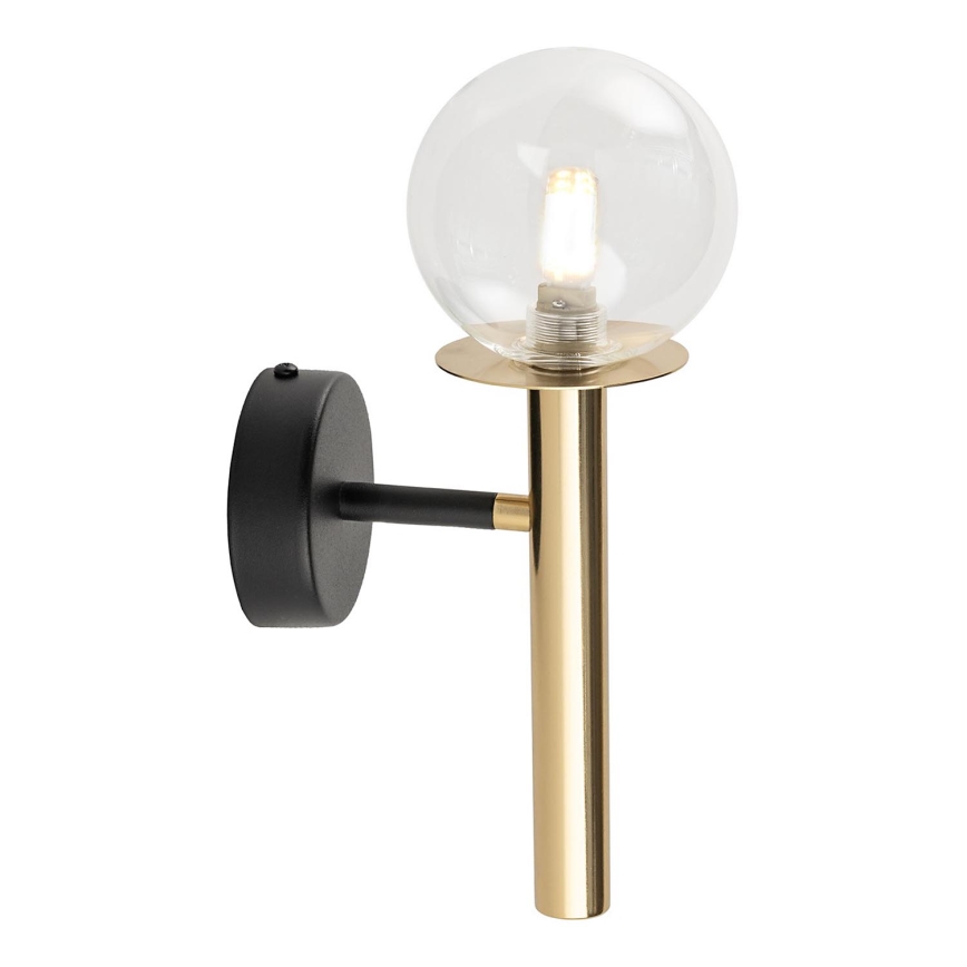 Zidna lampa DAISY 1xG9/12W/230V zlatna/crna/prozirna