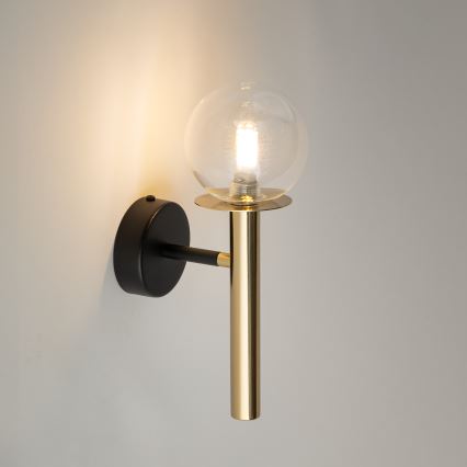 Zidna lampa DAISY 1xG9/12W/230V zlatna/crna/prozirna