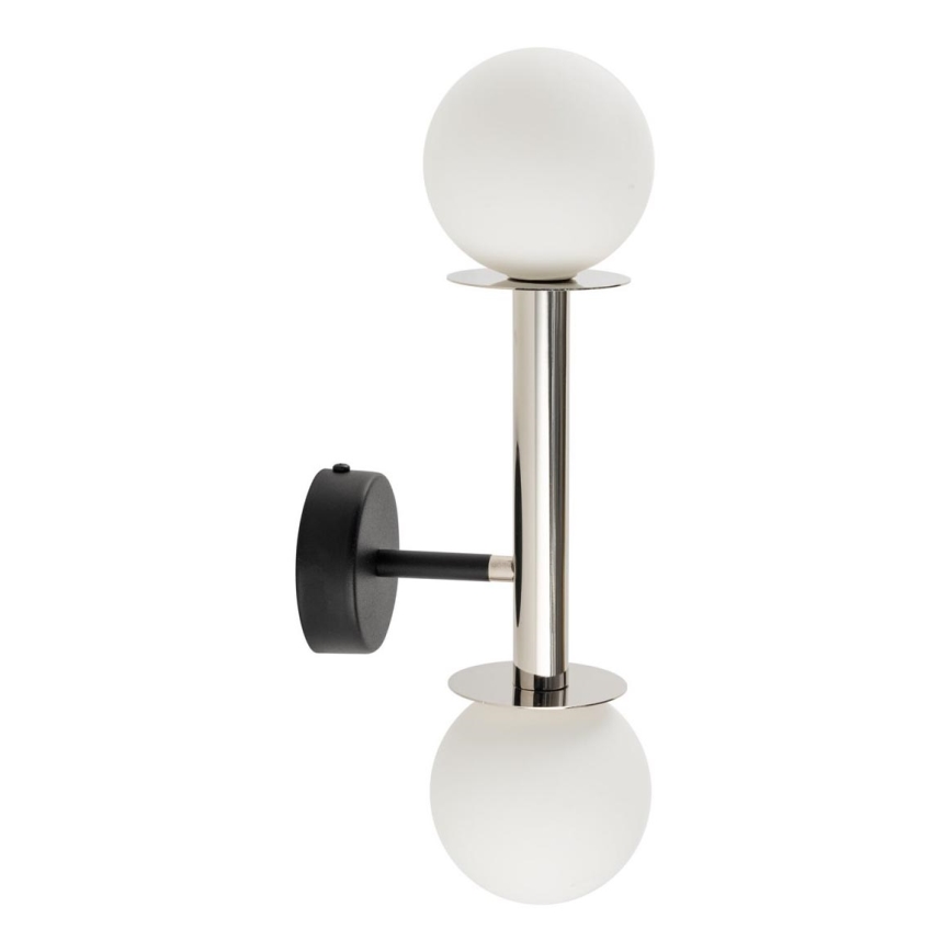 Zidna lampa DAISY 2xG9/12W/230V sjajni krom/crna/bijela