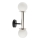Zidna lampa DAISY 2xG9/12W/230V sjajni krom/crna/bijela