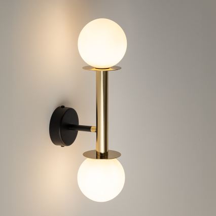 Zidna lampa DAISY 2xG9/12W/230V zlatna/crna/bijela