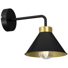 Zidna lampa DEMET 1xE27/60W/230V crna/zlatna