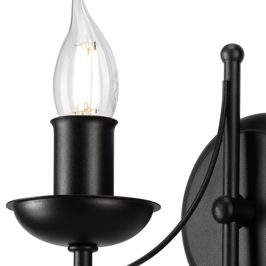 Zidna lampa DONATO 1xE14/40W/230V crna