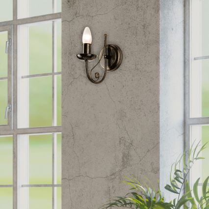 Zidna lampa DONATO 1xE14x40W/230V patina