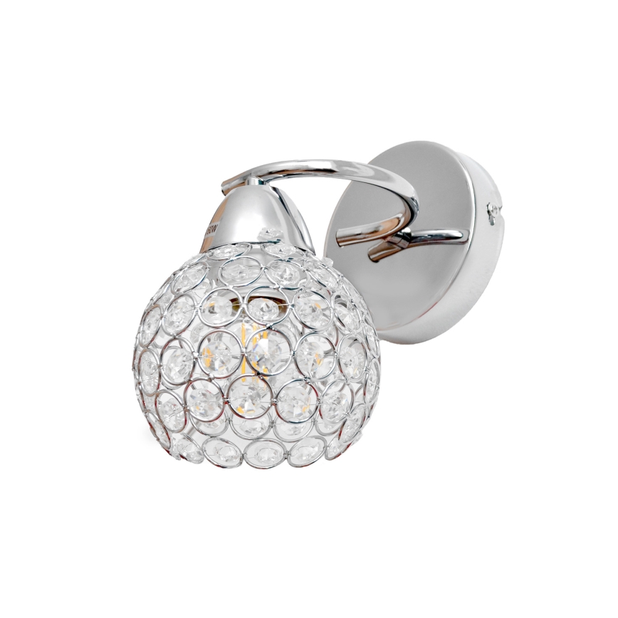Zidna lampa DORIS 1xE27/15W/230V sjajni krom/prozirna
