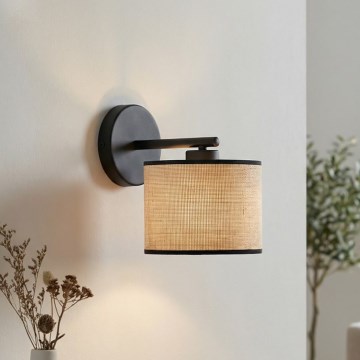 Zidna lampa ECO 1xE27/15W/230V bež/ratan