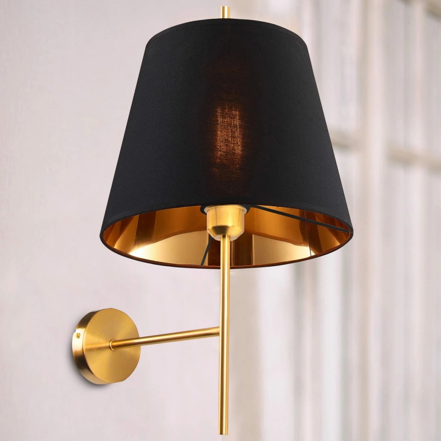 Zidna lampa ELENA 1xE27/20W/230V crna