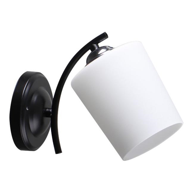 Zidna lampa ESNYR 1xE27/40W/230V crna/bijela